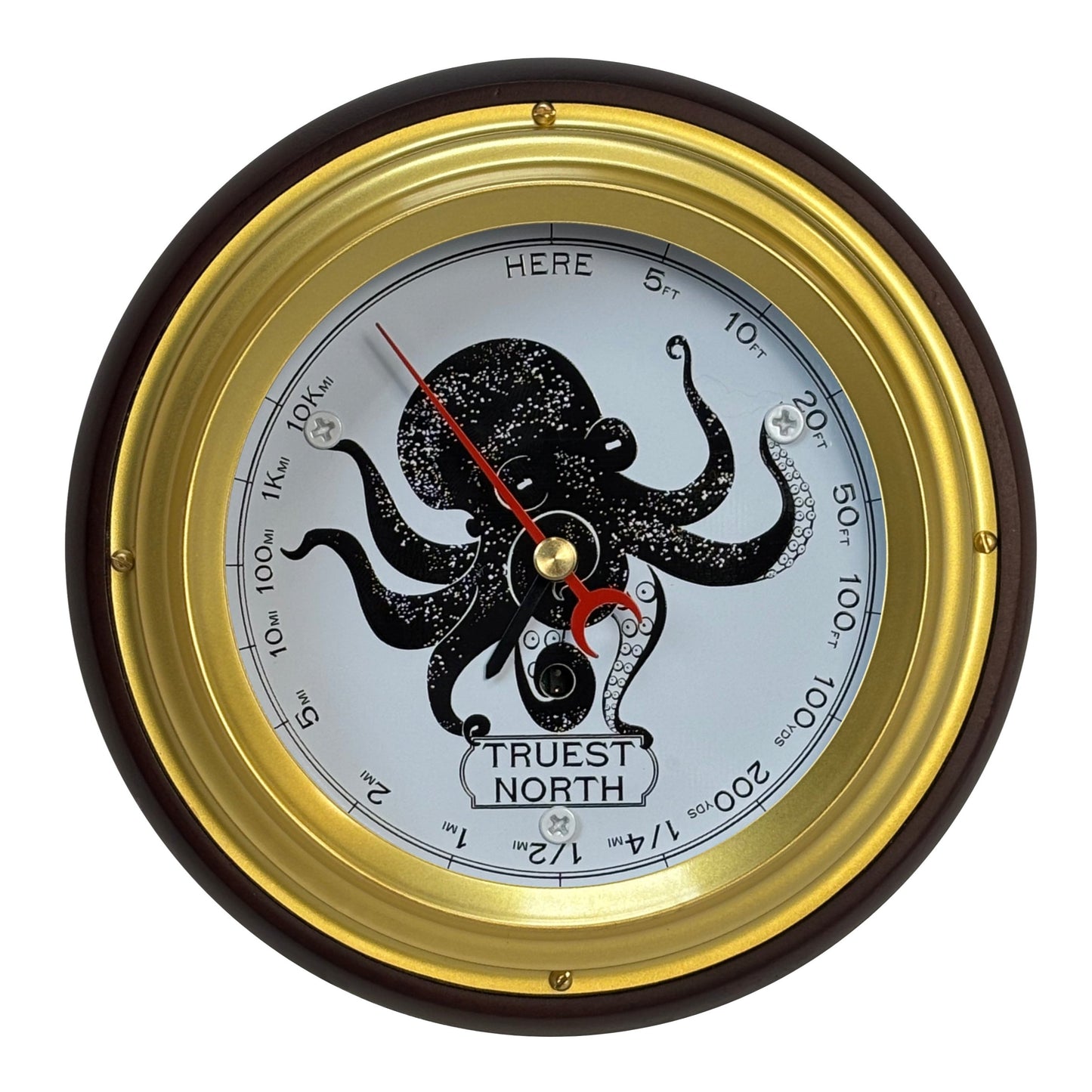 The Seeker personalized GPS pointing custom engraved compass in Octopus