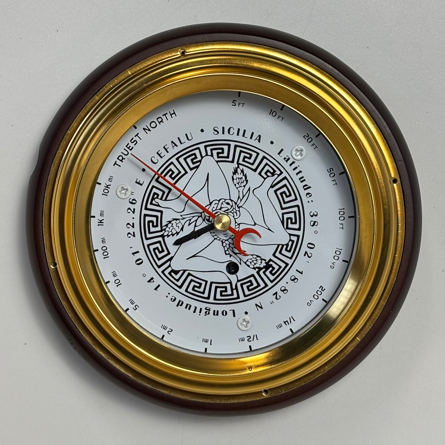 Custom compass faceplate with personalized engraved design