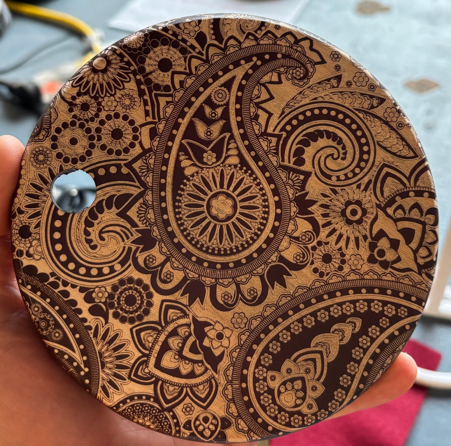 Back of Compass Engraving